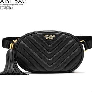 NWT Victoria’s Secret black quilted fanny pack